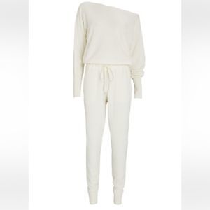 Callie One-Shoulder Knit Jumpsuit Small Petite